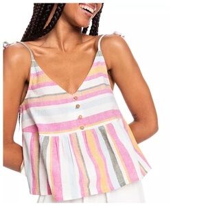 Roxy Open Eyes Striped Tank Top